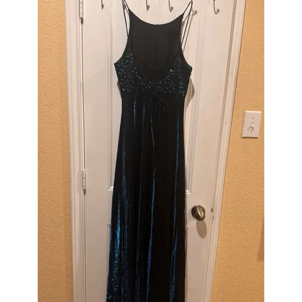 BLONDIE and ME EVENING, Size 7/8, Teal, Sparkle/Lined w/Sequins. Made In USA - Image 5