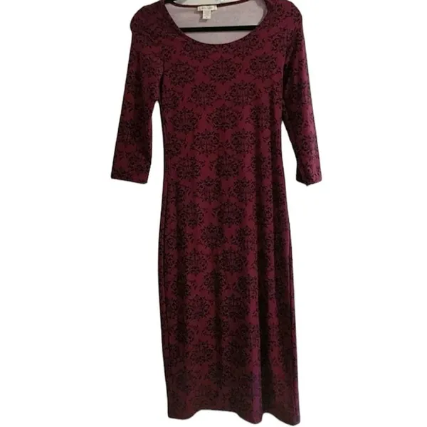 ✨HP✨Bodycon Dress: Burgundy - Image 3