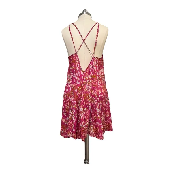 Anthropologie NWT Sz S Pink Floral Tunic Summer Dress Sleeveless Straps - Image 6