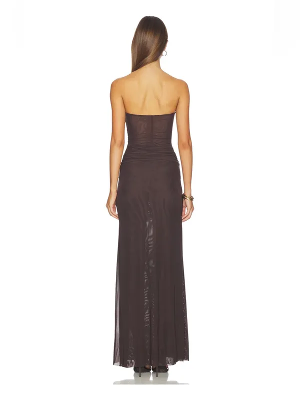 Bec & Bridge Ida Strapless Dress in Plum UK4/US0 - Image 2