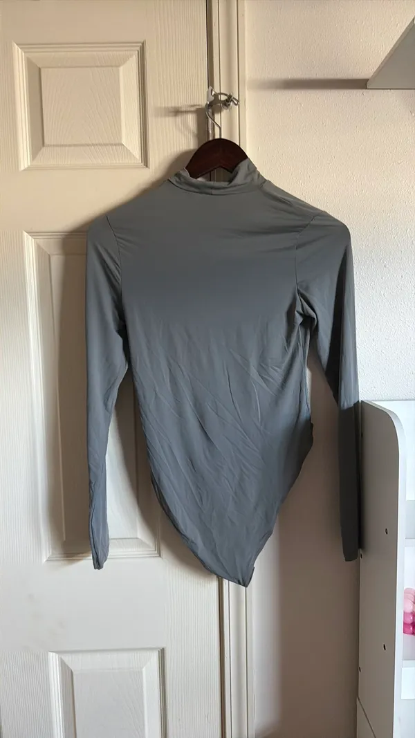 ZARA Grey Bodysuit Long Sleeve - Image 3