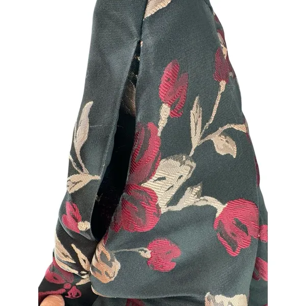 Hutch Black 3/4‎ Sleeve Floral Jacquard High Low Ball Gown Dress Size 2 Cocktail - Image 6