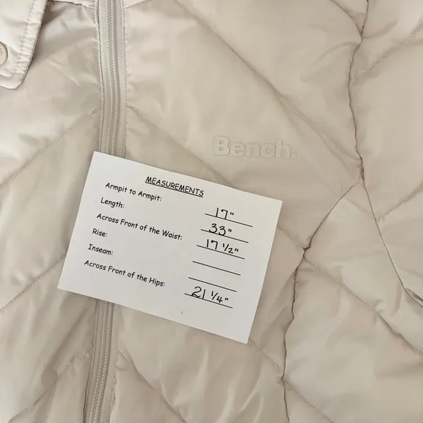 BENCH Long Hooded Puffer Coat Removable Hood Pockets‎ Minimalist Quilted X-Small - Image 15
