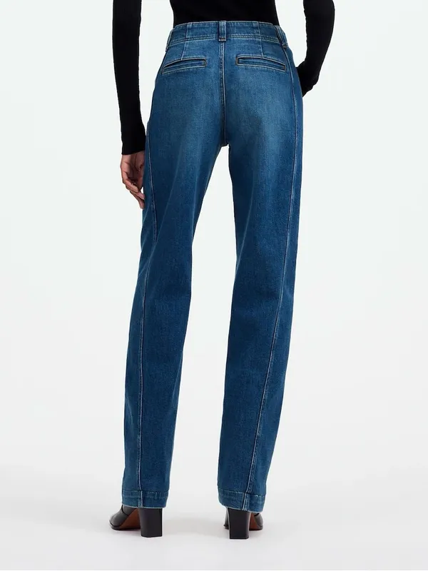 Madewell Tapered Denim Trousers Size 27 Calvert Wash Comfort Stretch High Rise - Image 3