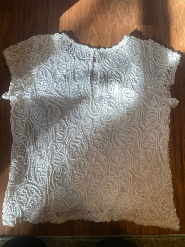 Venus White Lacey Blouse - Image 4
