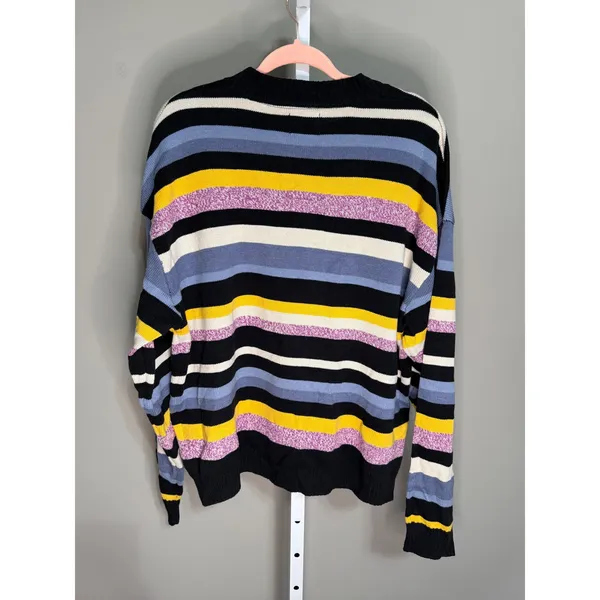 BDG‎ Urban Outfitters Striped Oversized Sweater Black Yellow L Boyfriend Fit - Image 9