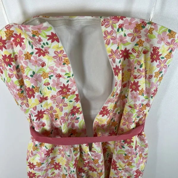 Vtg Lilly Pulitzer Pink Waist Ribbon‎ Tie Floral Lace Strapless Dress EUC Size 4 - Image 10