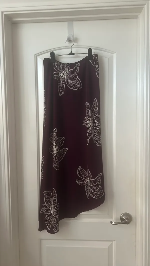 Purple hibiscus print skirt set Size 12 - Image 7
