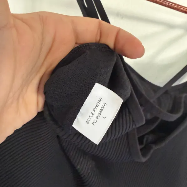 Vuori rubbed Black Strappy Women's tank - Image 5