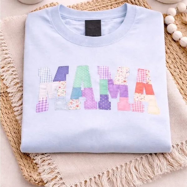 MAMA Graphic Tee | Cotton | Light Blue | Mother’s Day Gift - Image 2