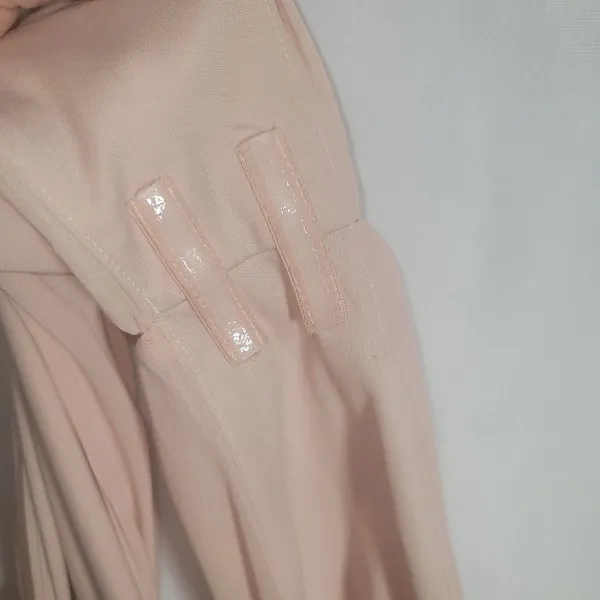 Lulus Heavenly Hues Blush Pink Chiffon Maxi Dress Small Pleated Plunging V-neck - Image 13
