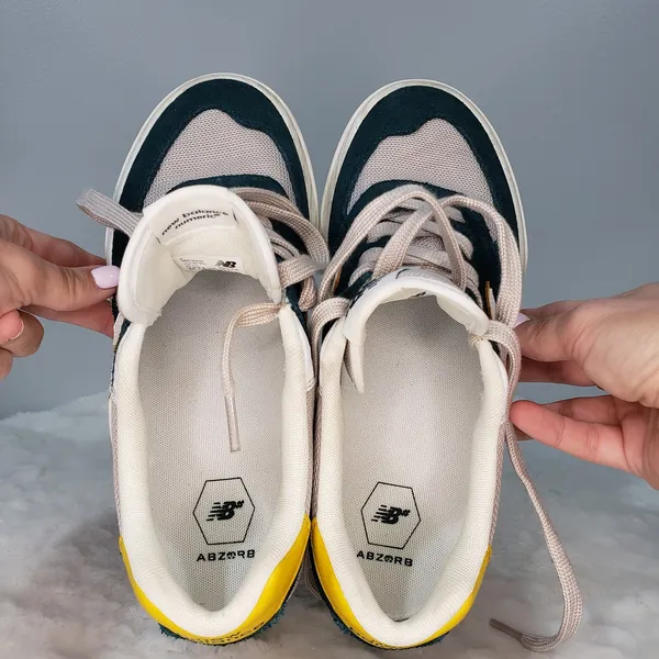 New Balance Numeric 574 Vulc Sneakers Blue Yellow Size 6.5/8 - Image 10