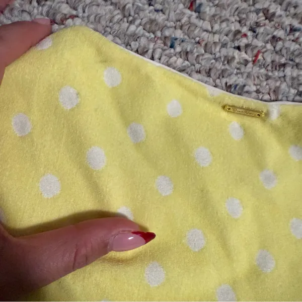 Beach Bunny Polka Dot Lemon Tie Crop Bikini Swim Top- Size Small - Image 5