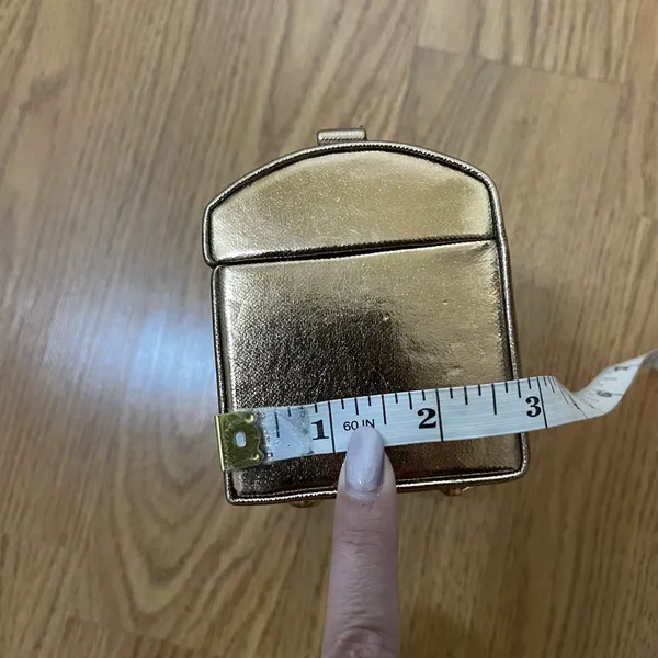 Vintage La Regale Copper Gold metallic evening clutch rectangle crossbody - Image 11