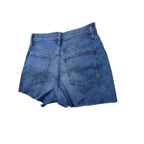 Madewell The Perfect Jean Shorts 26 Medium Wash Raw Hem Cutoff Denim NJ046 - Image 2