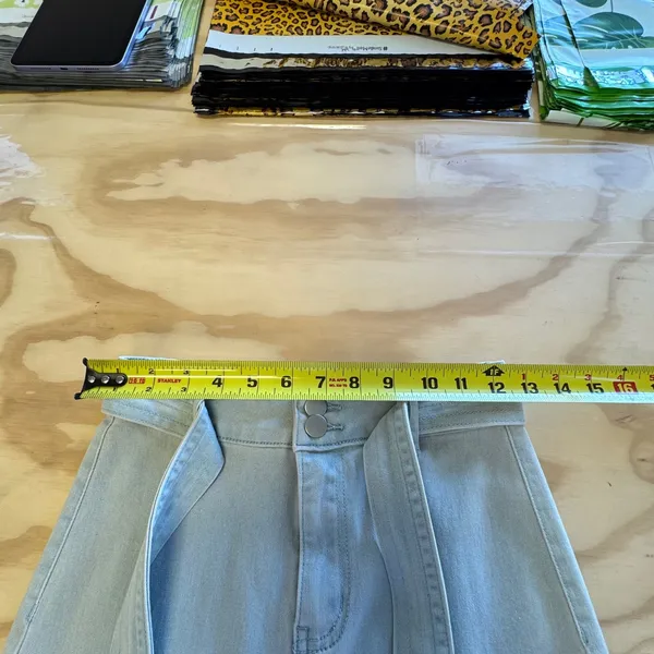 Altar'd State High Waist Wide Leg‎ Jean with Tie Light Wash Small AP1462 - Image 10