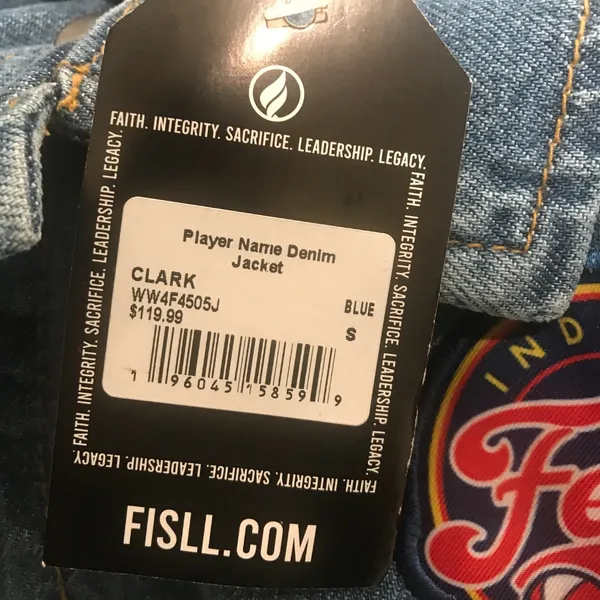 WNBA Indiana Fever Caitlin Clark #22 Denim Jacket NWT - Image 4