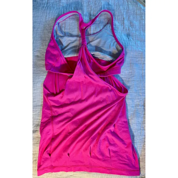 Lululemon Racerback Tank Top Built-in Shelf Bra Pink Yoga Gym Athletic Top - Image 6