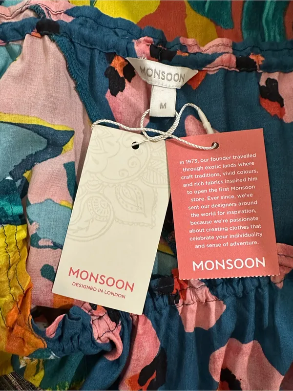 Monsoon Tropical Boho Floral Tank Top – Size Medium (NWT) - Image 9
