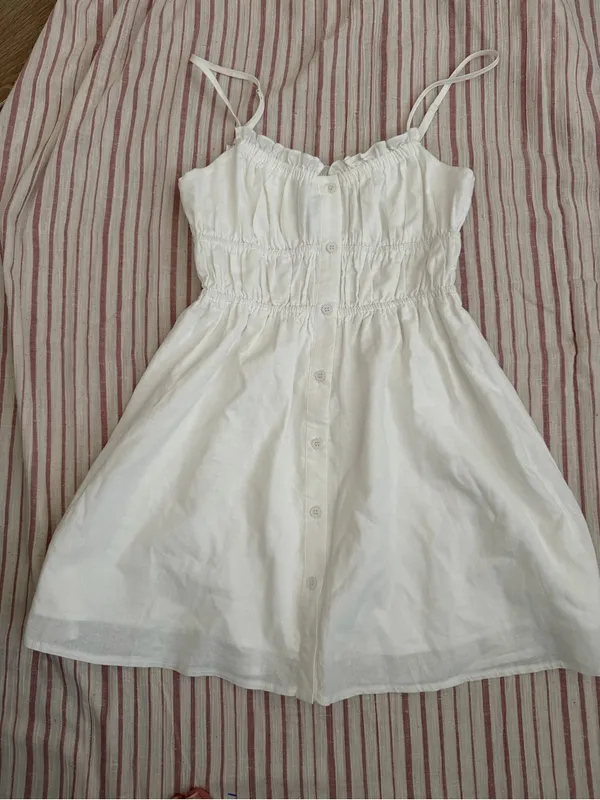 Hello Molly White Ruffled Smocked Mini Dress - Image 4