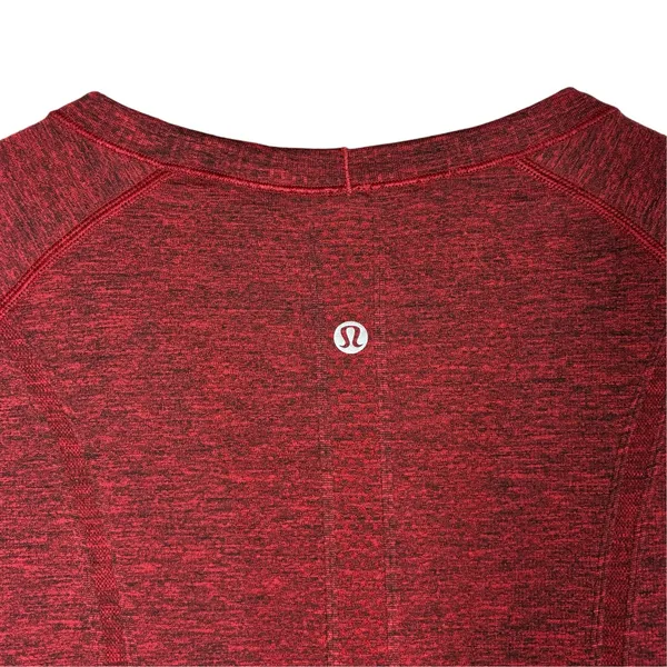 Lululemon Swiftly Tech Long Sleeve Crew Neck Top Black True Red Womens Size 10 - Image 7