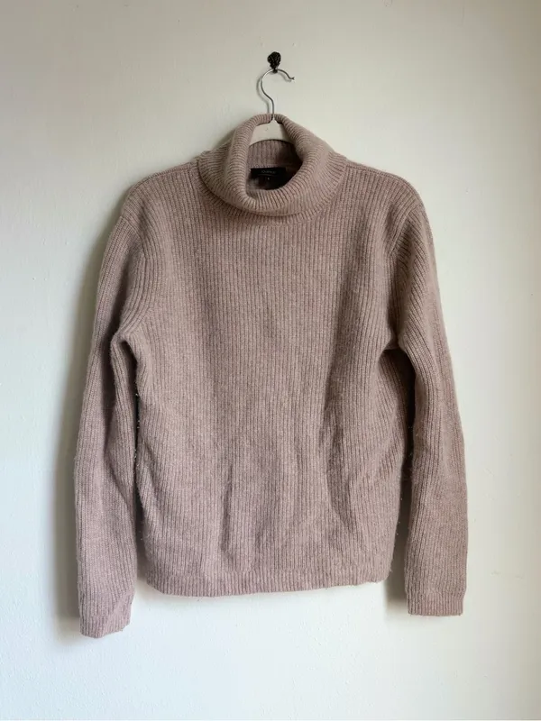Quince Mongolian Spring Cashmere Fisherman Turtleneck Sweater - Image 3