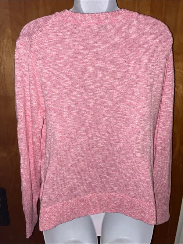 J. Crew Pink & White Heathered Sweater Size Small - Image 6