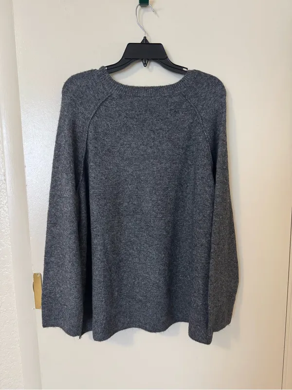 Vince Camuto Heather Gray Knit Crewneck Raglan Sleeve Sweater NWT Size 1X - Image 4