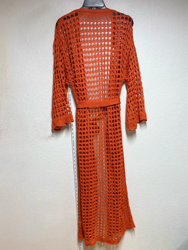 Cover Up Cardigan Orange Size XL - Image 3