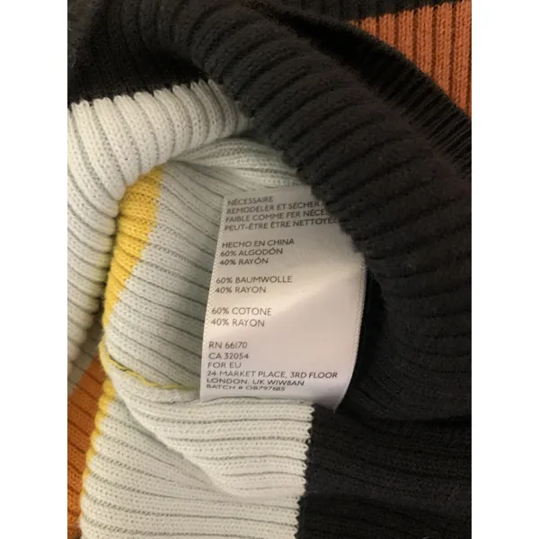 Urban Outfitters Womens L Striped Ribbed Sweater Y2K Retro Colorblock Pullover - Image 5