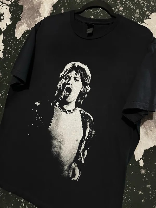 Mick Jagger The Rolling Stones Band Graphic Shirt - Image 2