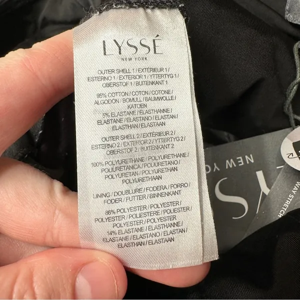 Lysse Women's Kasper Gray & Black Faux Leather Side Legging Pants Sz‎ XS NEW - Image 9