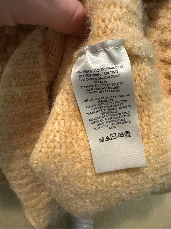 Free People Wheat-Tone Textured Mock Neck Sweater - Image 7