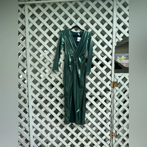 Lulus ❤️Dream Chaser Metallic Bodycon Maxi Dress - Image 3