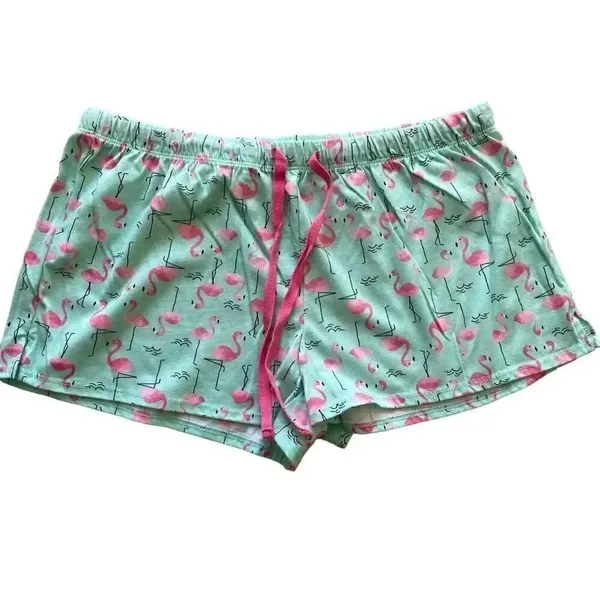 Joe Boxer Two Set Short Sleeves Short Bottoms Novelty Flamingo Print M # 1750 - Image 4