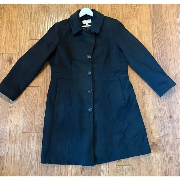 Anne Klein wool cashmere blend notch collar peacoat XL/16 - Image 5