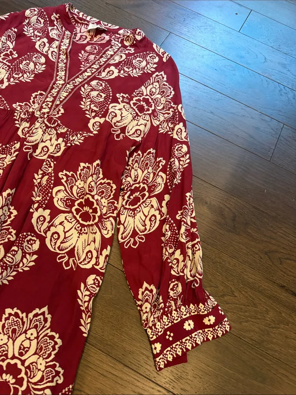Sézane Boheme Midi Dress in Ornamental Print Size 38 - C11-644 - Image 7