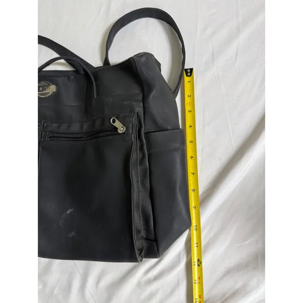 Avanti Women Black Nylon Multi-Pocket Tote Bag Shoulder Carryall Work Travel - Image 12