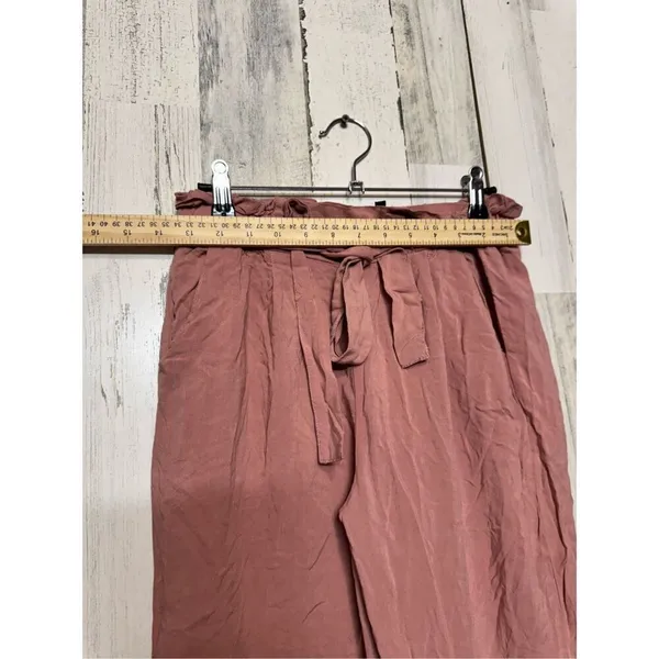 Ambiance Womens comfortable relaxed paper bag pants Size small - Image 9