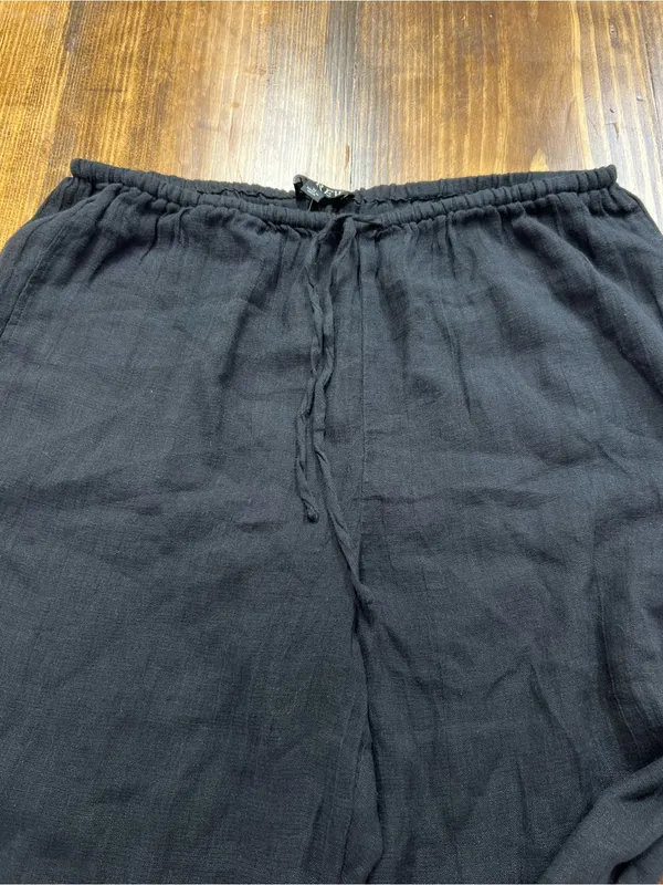 J. Crew Beach pant in Hampton linen-blend Black Size Medium NWT - Image 7