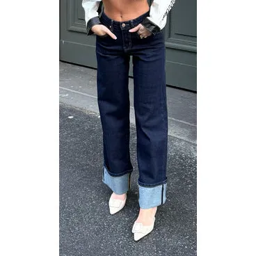 S.O.N.G. Dark Blue Low Rise Baggy Jeans - Image 2