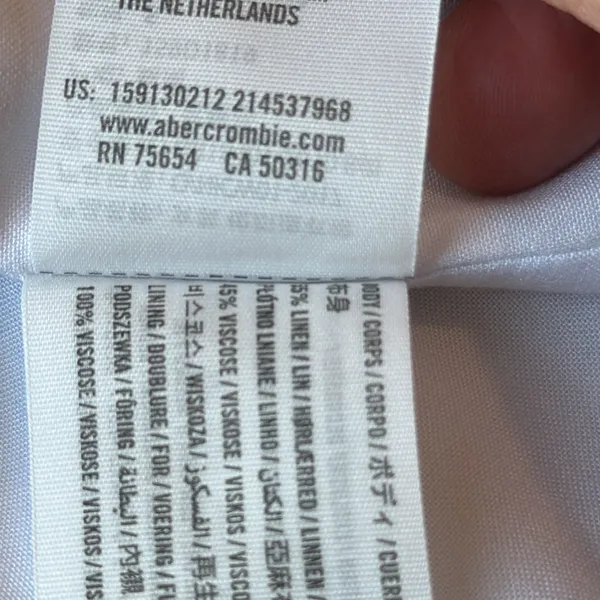 NWOT Abercrombie & Fitch White Open Back Halter Mini Dress - Image 14