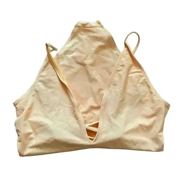Yellow Beachy Cut Out Plunge One Piece Adjustable Straps Swimming Suit Sz M/L - Image 8