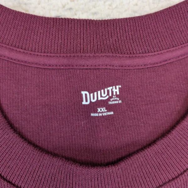 Duluth Trading Womens XXL Burgundy Cotton Rib Crewneck‎ Sweatshirt Pockets 20929 - Image 4