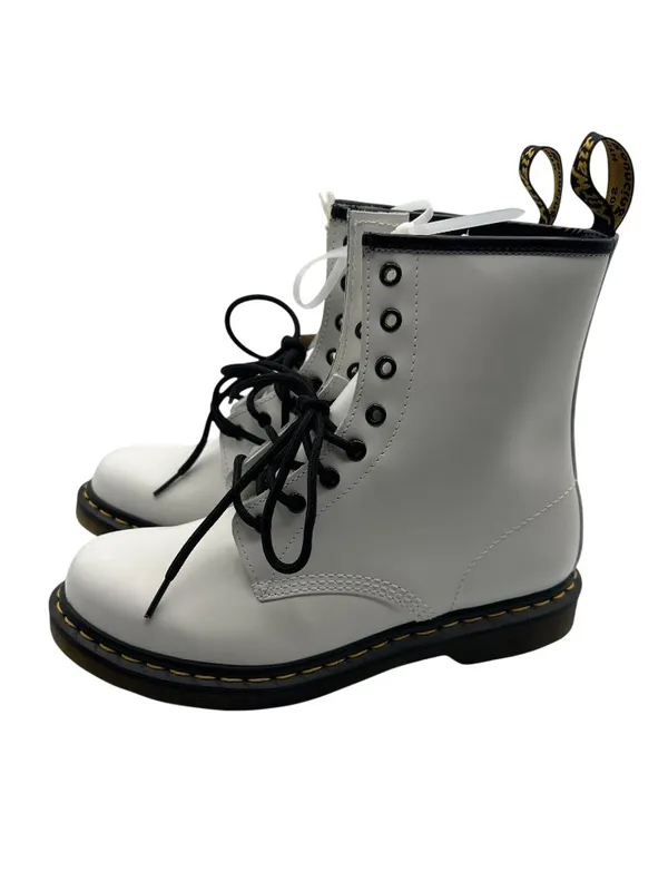 Dr. Martens Women 11 Unisex Genuine AirWair Leather Style 101 YS White Boots - Image 2