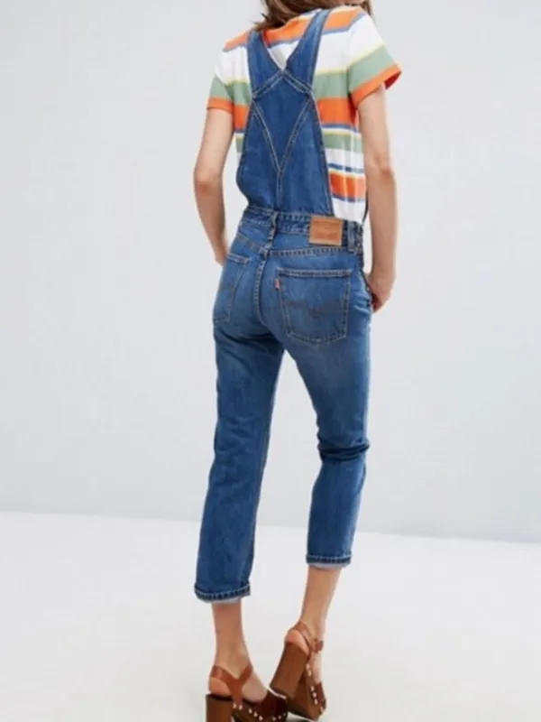 Levi’s Orange Tab Front Zip Overalls 28 - Image 5