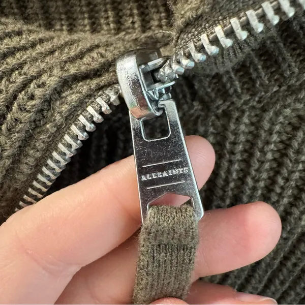 All‎ Saints Kadine Roll Neck Sweater in Military Green Large - Image 2
