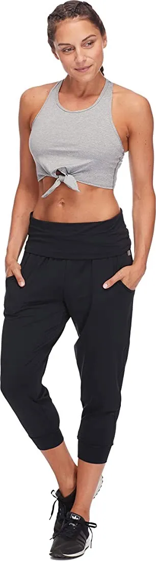 Body Glove NWT Women's Jupiter Loose Fit Activewear Capri Pant Joggers, Large, Black - Image 2