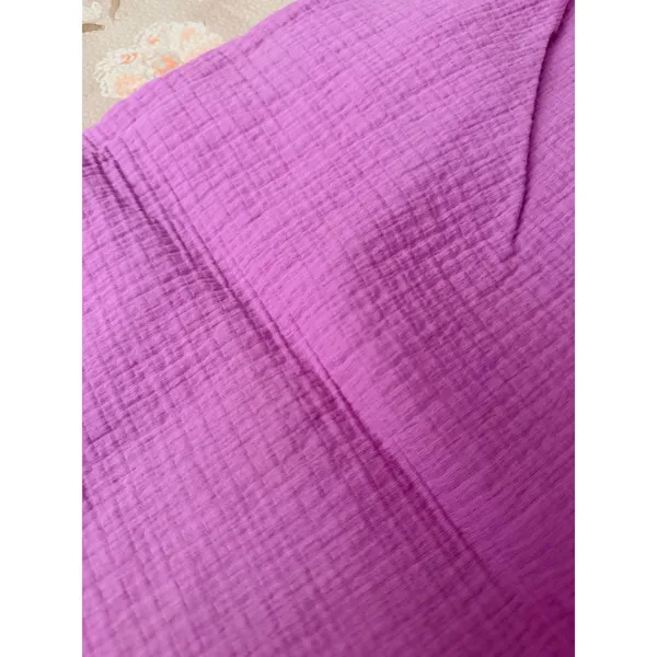 Maeve‎ Anthropologie Purple Textured Gauze Wide Leg Pants High Rise Side Zip 8 - Image 6