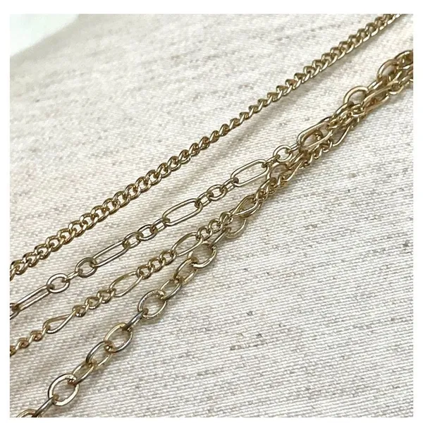 Gold tone multi strand beaded statement necklace - Image 7